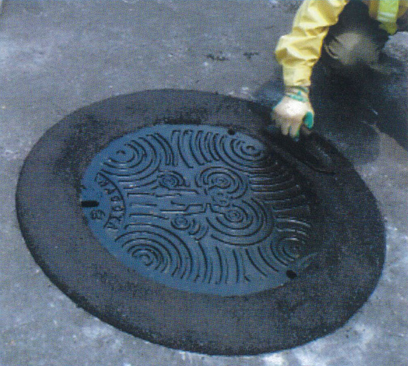 復旧材敷き均し